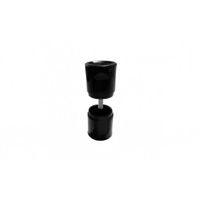 Puxador Plástico Duplo Para Box - Preto
