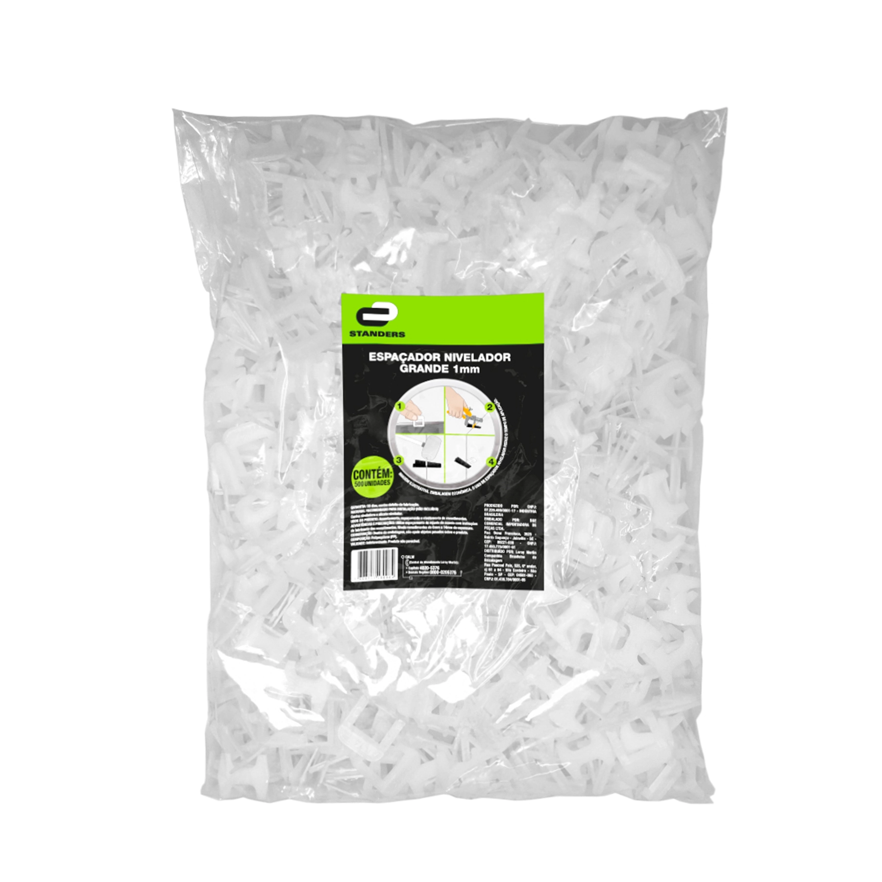 Espaçador Grande 1mm 500 peças Standers