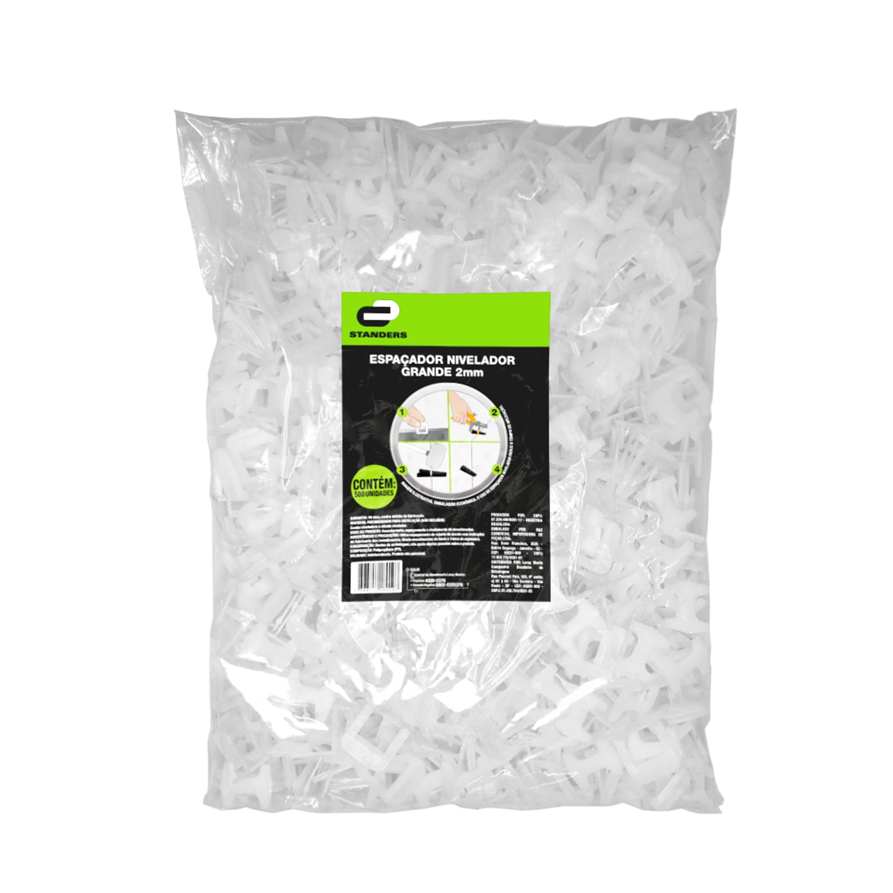 Espaçador Grande 2mm 500 peças Standers