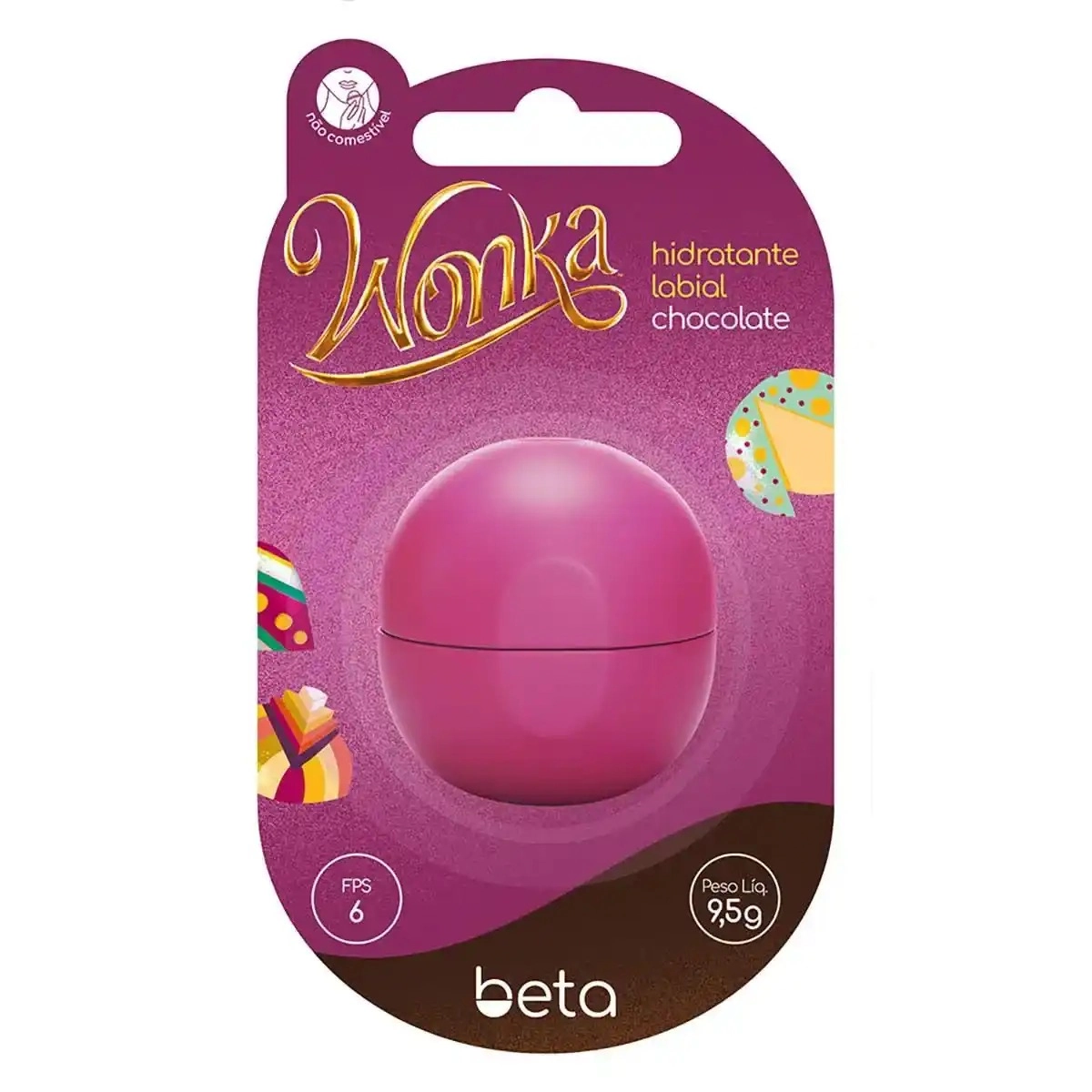 Hidratante Labial Chocolate Fps 6 Wonka Beta Blister 9,5g
