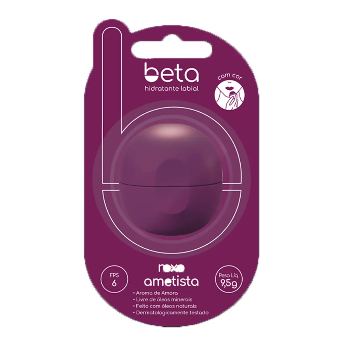 Beta Hidr Labial 9,5g Glamour Amora Roxo Ametista