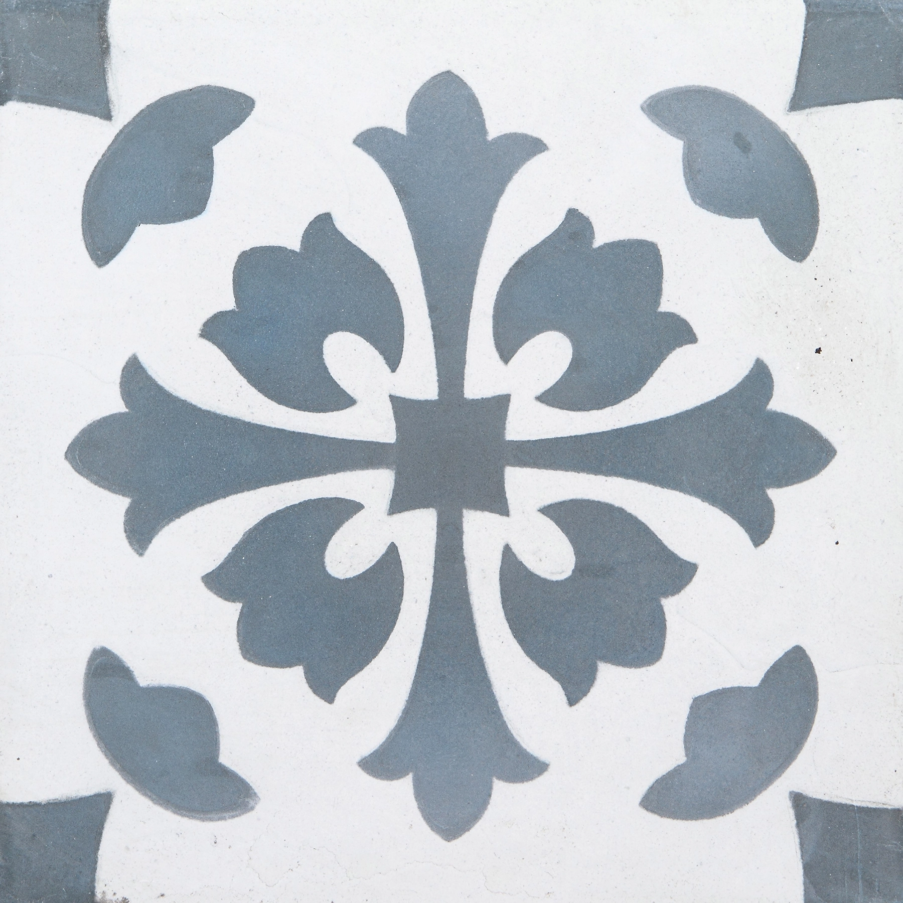 Ladrilho Hidráulico Quadrado Amaralis Azul E Branco 20x20cm Oficina Yby