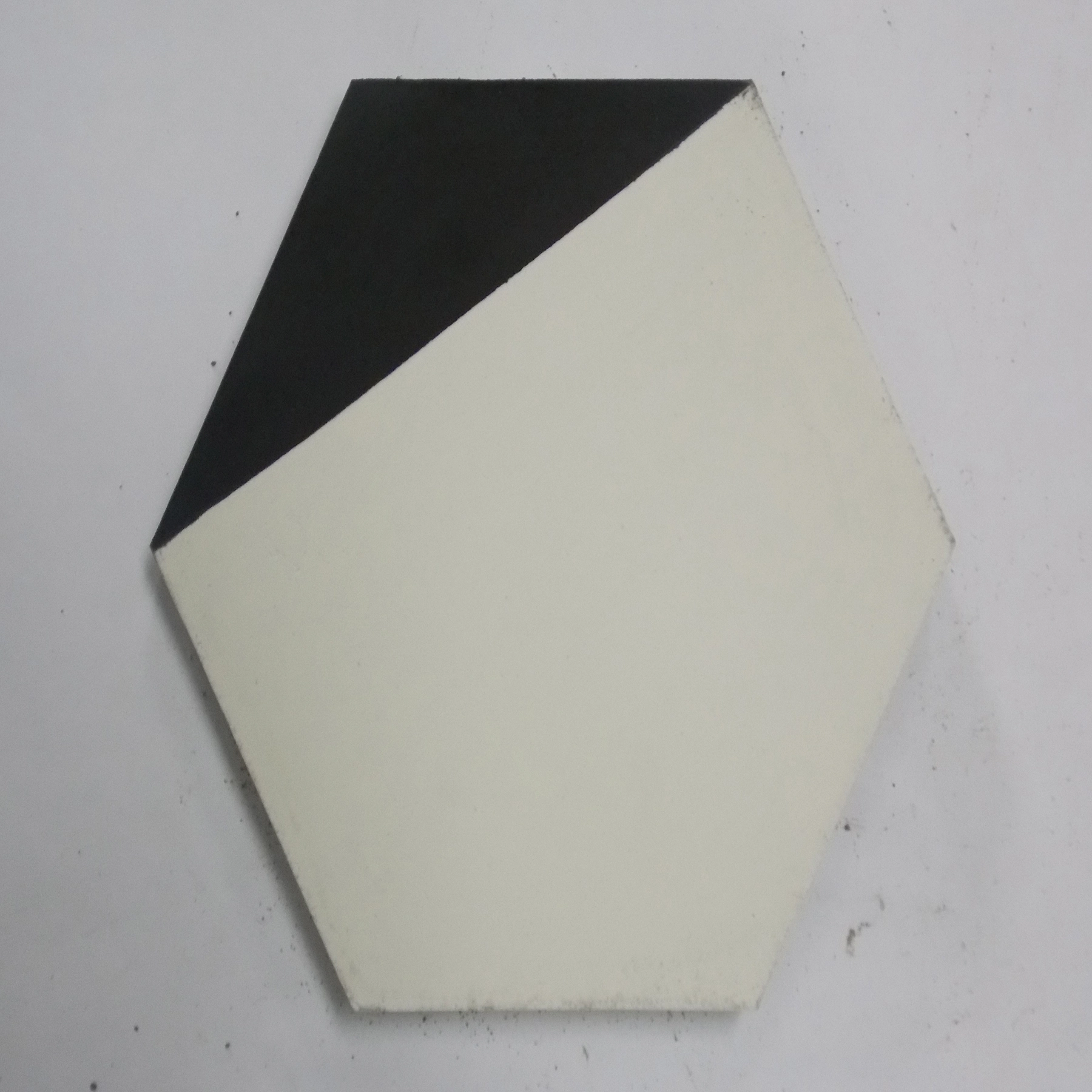 Ladrilho Hidráulico Hexagonal Papagaio Branco E Preto 18x21cm Oficina Yby