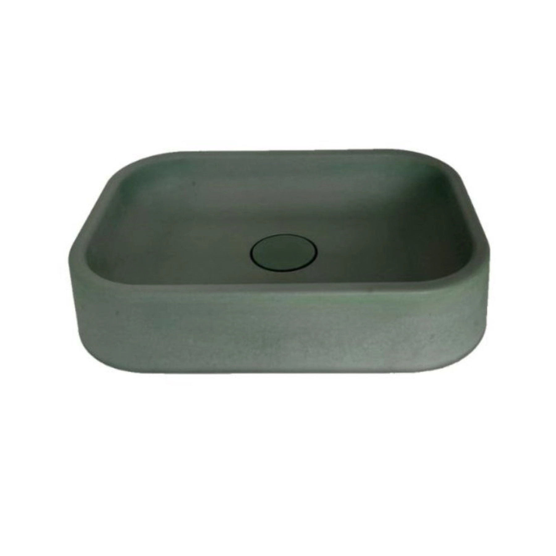 Cuba de Apoio em Cimento Retangular Verde 10x41,5cm Yby Decor