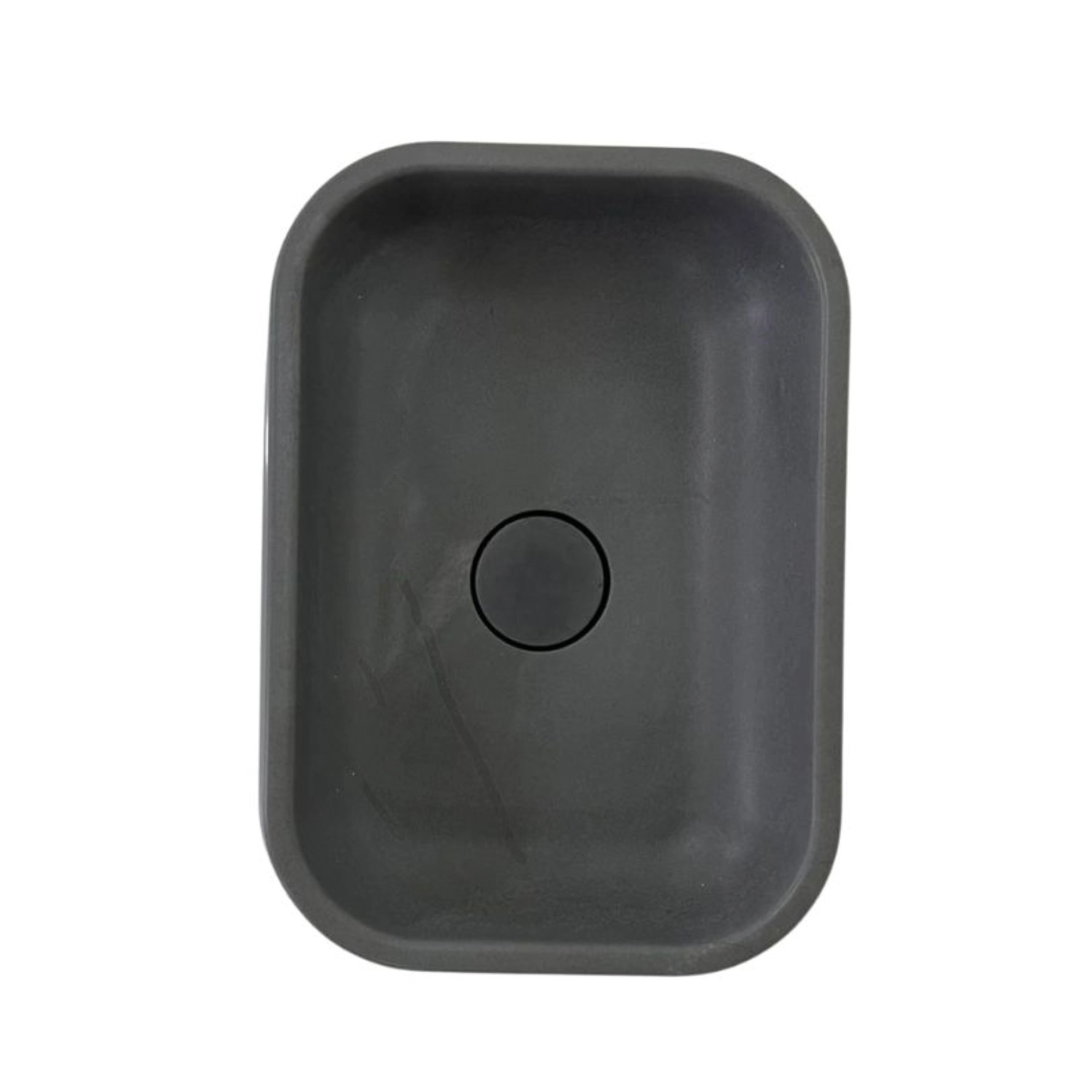Cuba de Apoio em Cimento Retangular Cinza 10x41,5cm Yby Decor