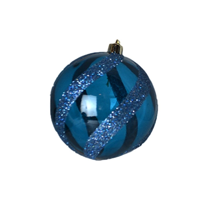 Bola Natal Translucidas Az 10cm Bd2860 Tok Da Casa