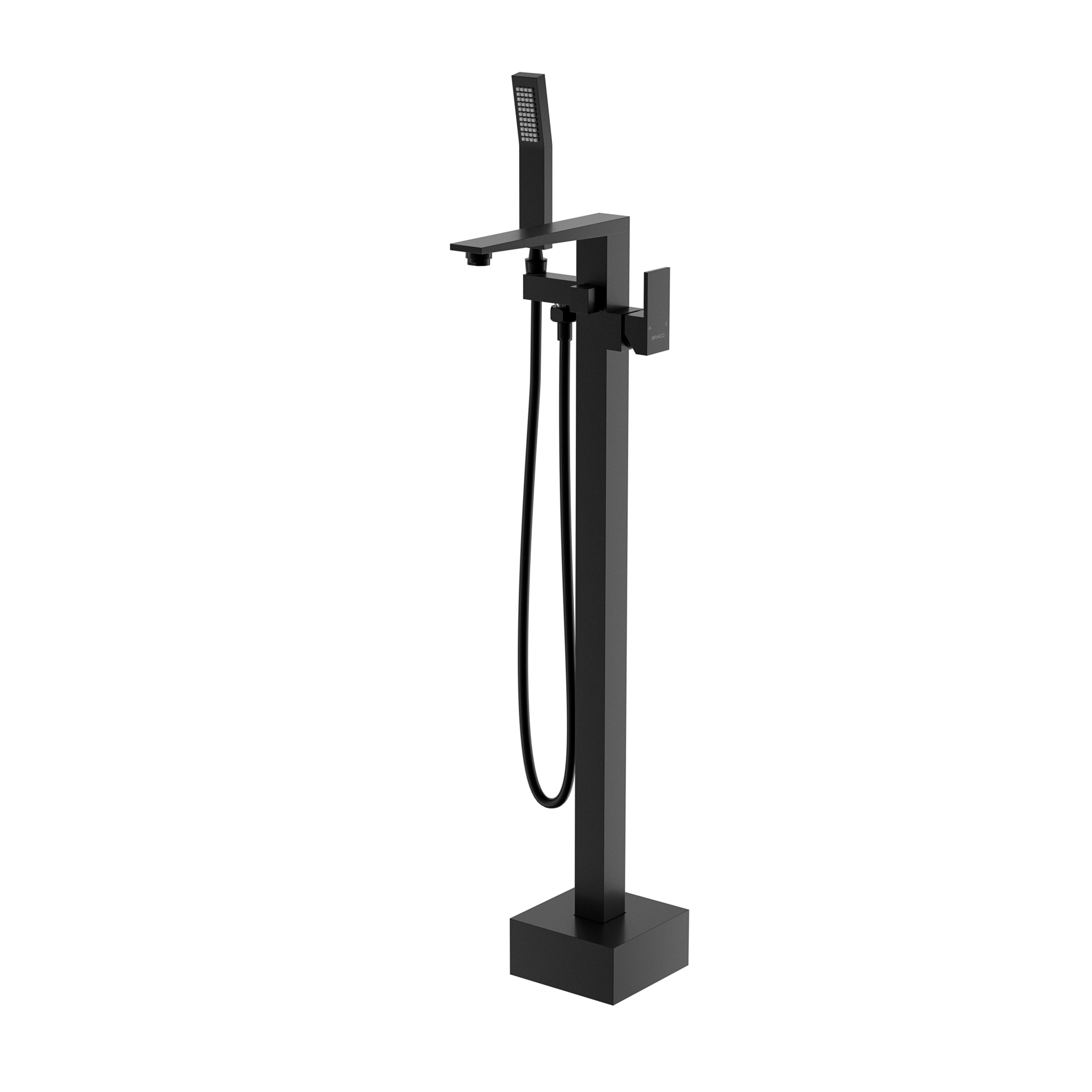 Monocomando Para Banheiras Vercci Preto Fosco
