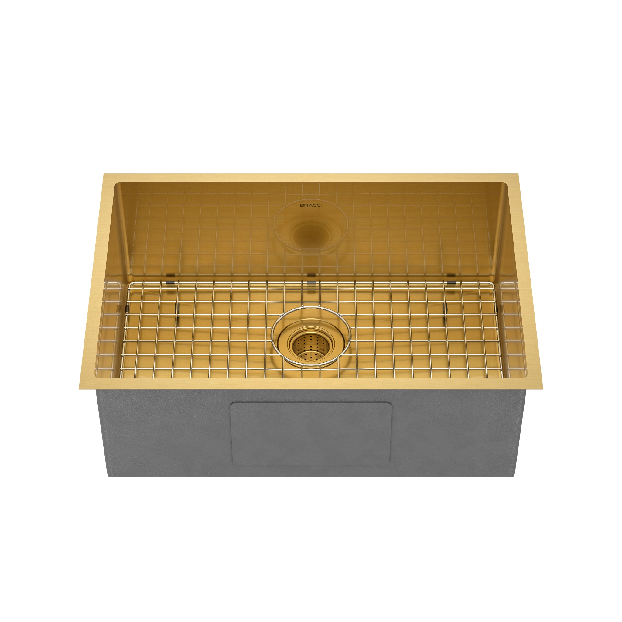 Cuba De Cozinha 67cm Dourado Escovado