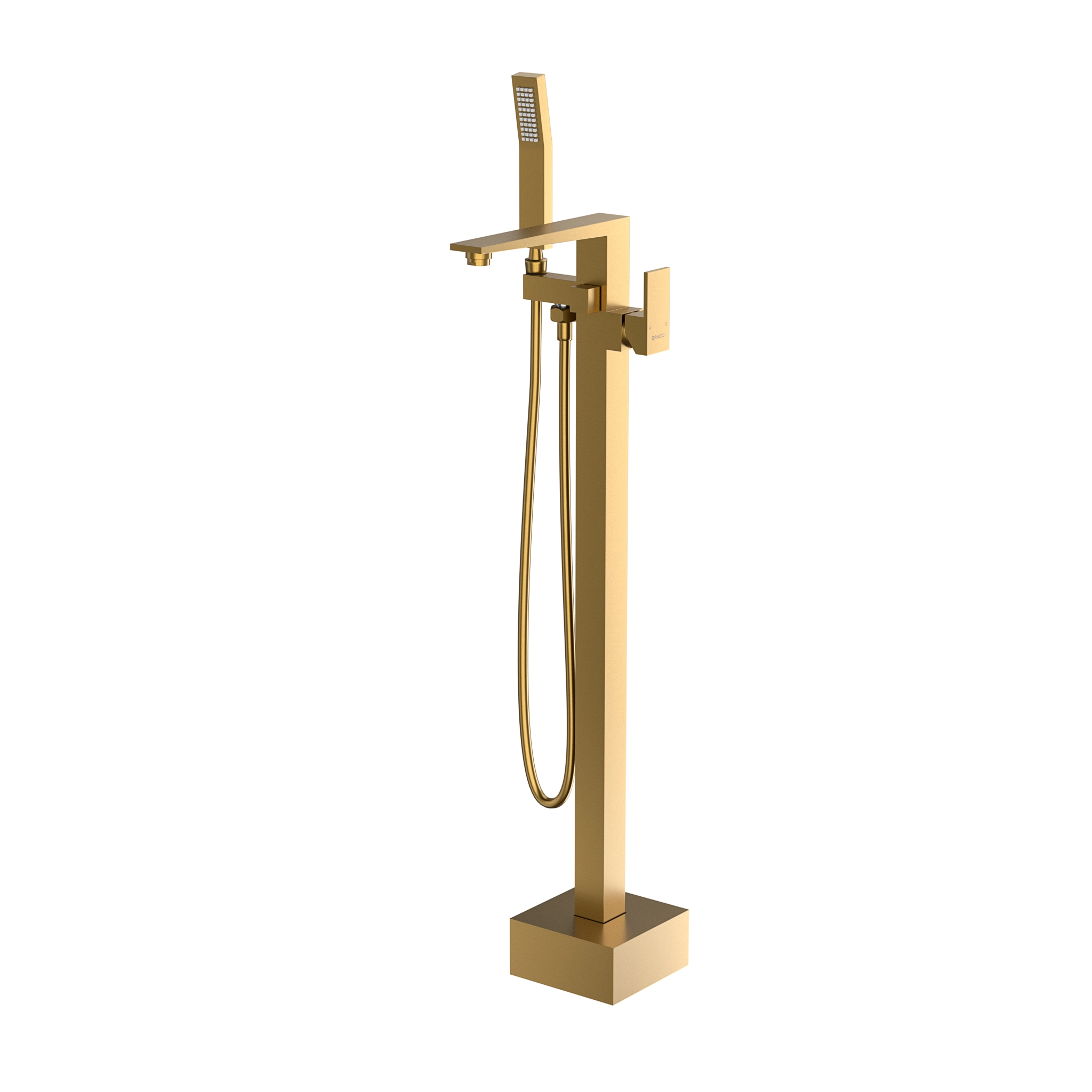 Monocomando Para Banheiras Vercci Dourado Escovado