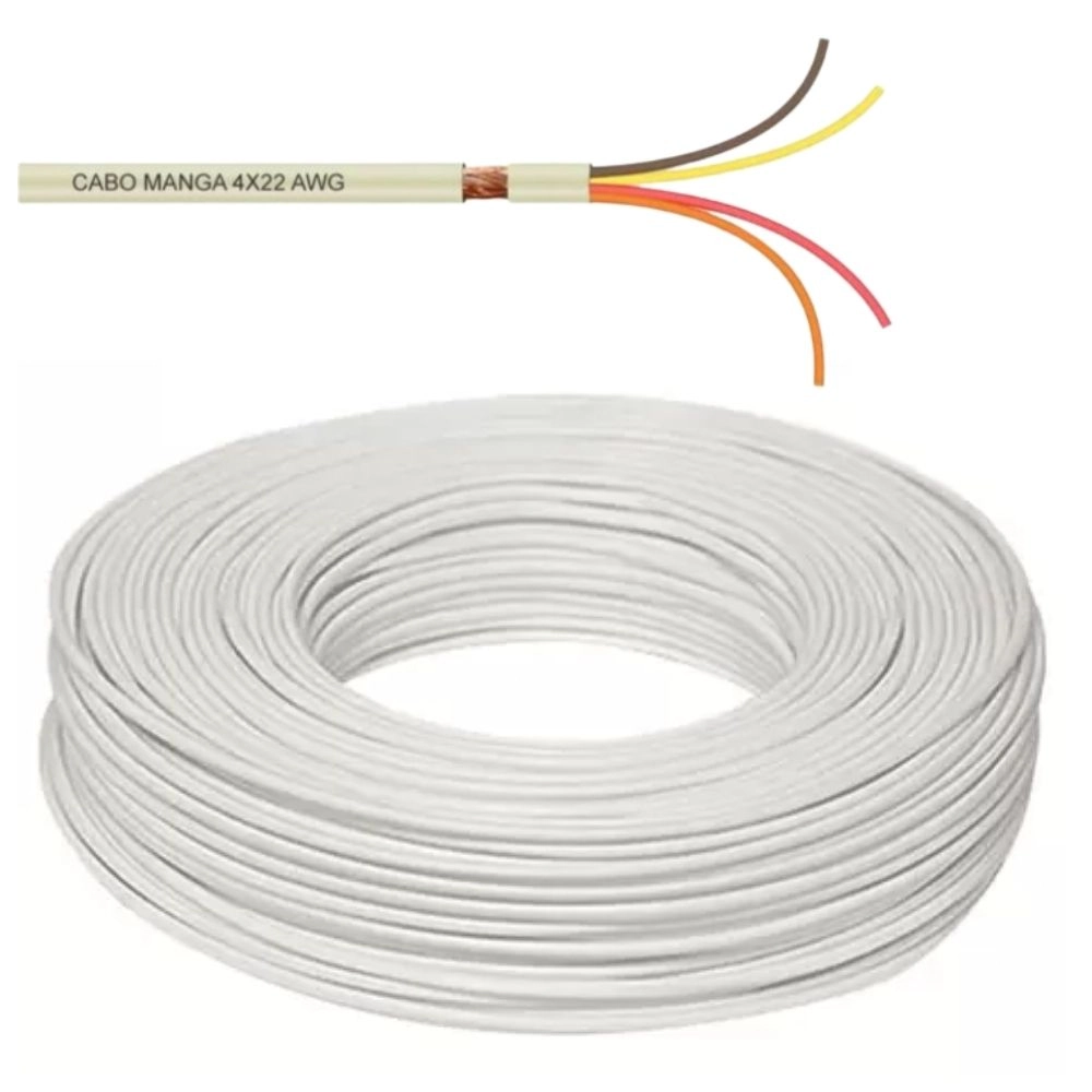 Cabo Manga 4 Vias 22 Awg (4x22awg) Para Iluminação De Piscinas Led Rgb (metro)