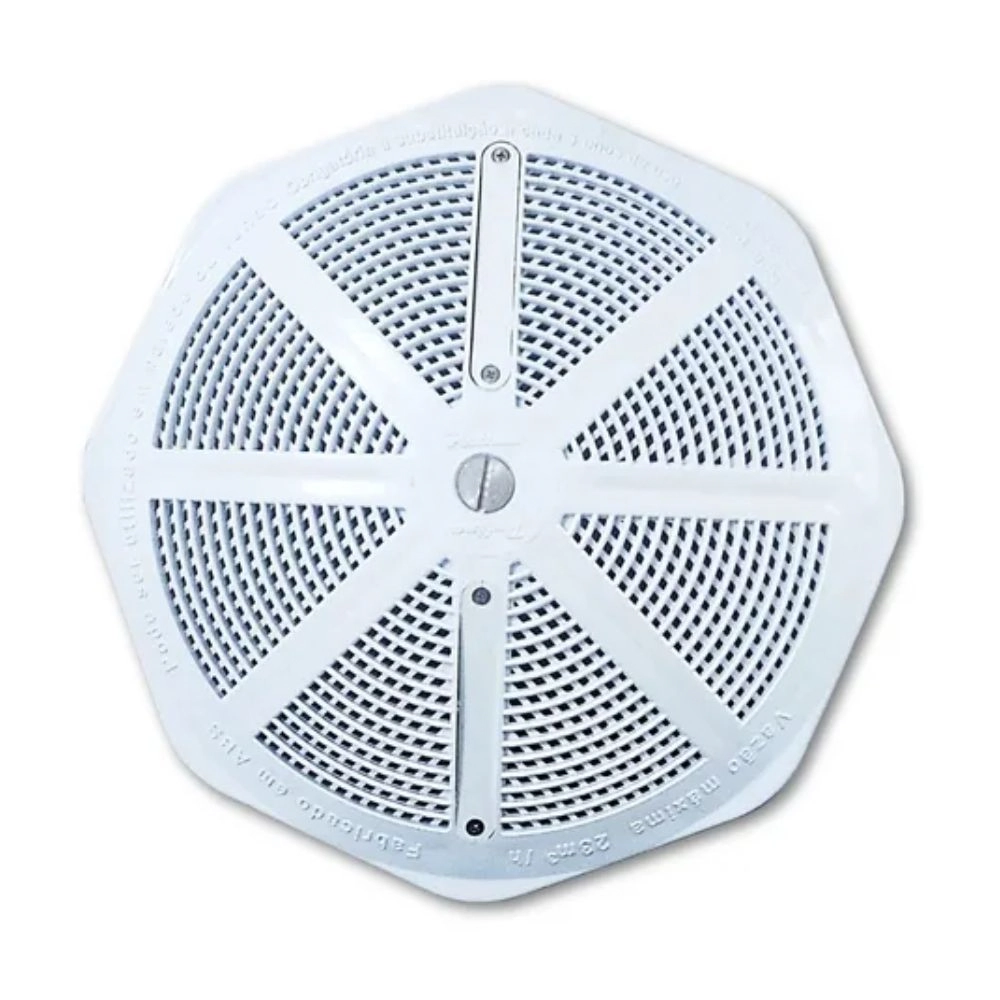 Dispositivo Para Piscina Dreno De Fundo Grande Alta Vazão Abs Branco - Encaixe 50mm
