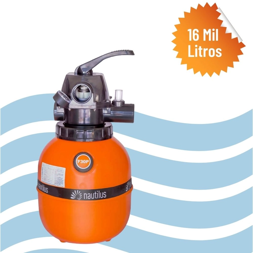 Filtro Para Limpeza De Piscina Até 16 Mil Litros F300p - Nautilus