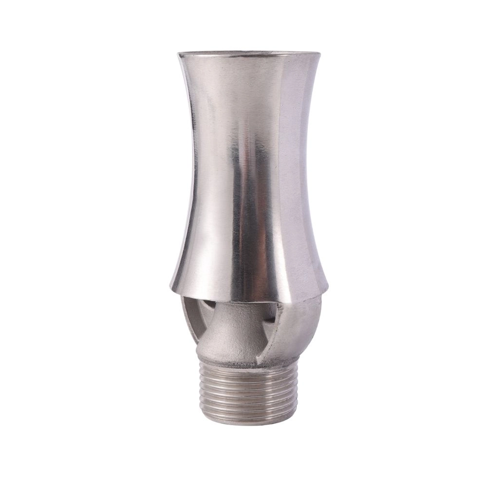 Bico Geiser Em Aço Inox 304 Para Fonte, Chafariz E Lagos Efeito Espuma Champagne 35mm Entrada Rosca De 3/4"