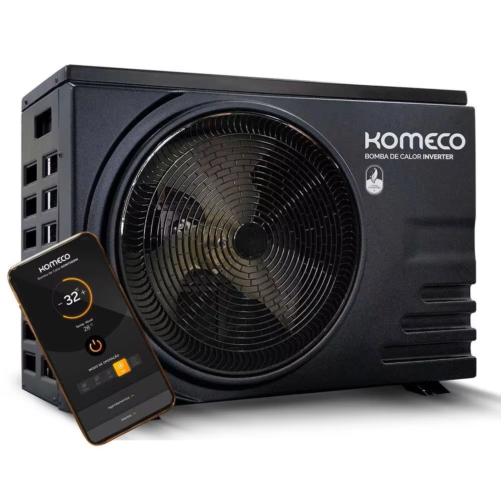 Trocador De Calor Para Piscinas Até 50 Mil Litros Inverter Wifi Komeco - Kobc 045qc G1