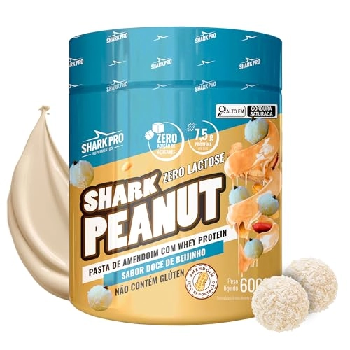 Shark Peanut Zero Lactose 600g Doce De Beijinho Shark Pro