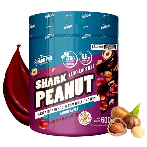Shark Peanut Zero Lactose 600g Avelã Shark Pro