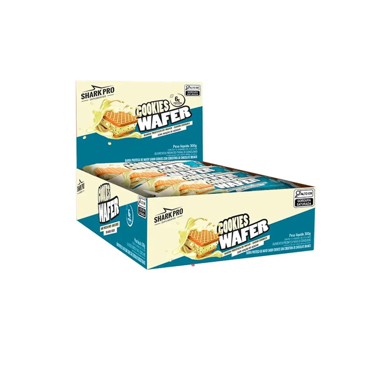 Shark Wafer 12 Barras 25g Cookies Shark Pro