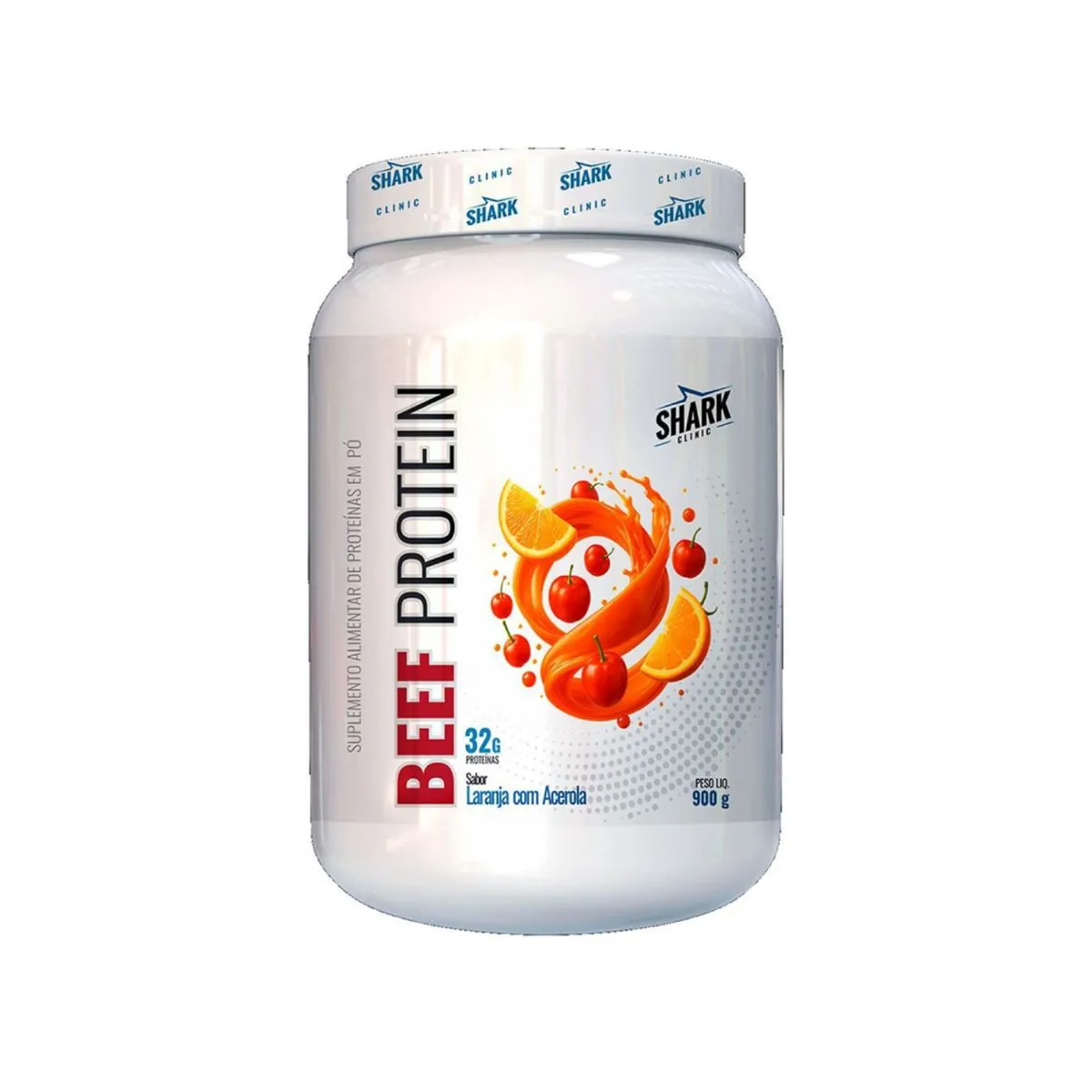 Whey Beef Protein Laranja c/ Acerola 900g - Sharkpro Suplementos