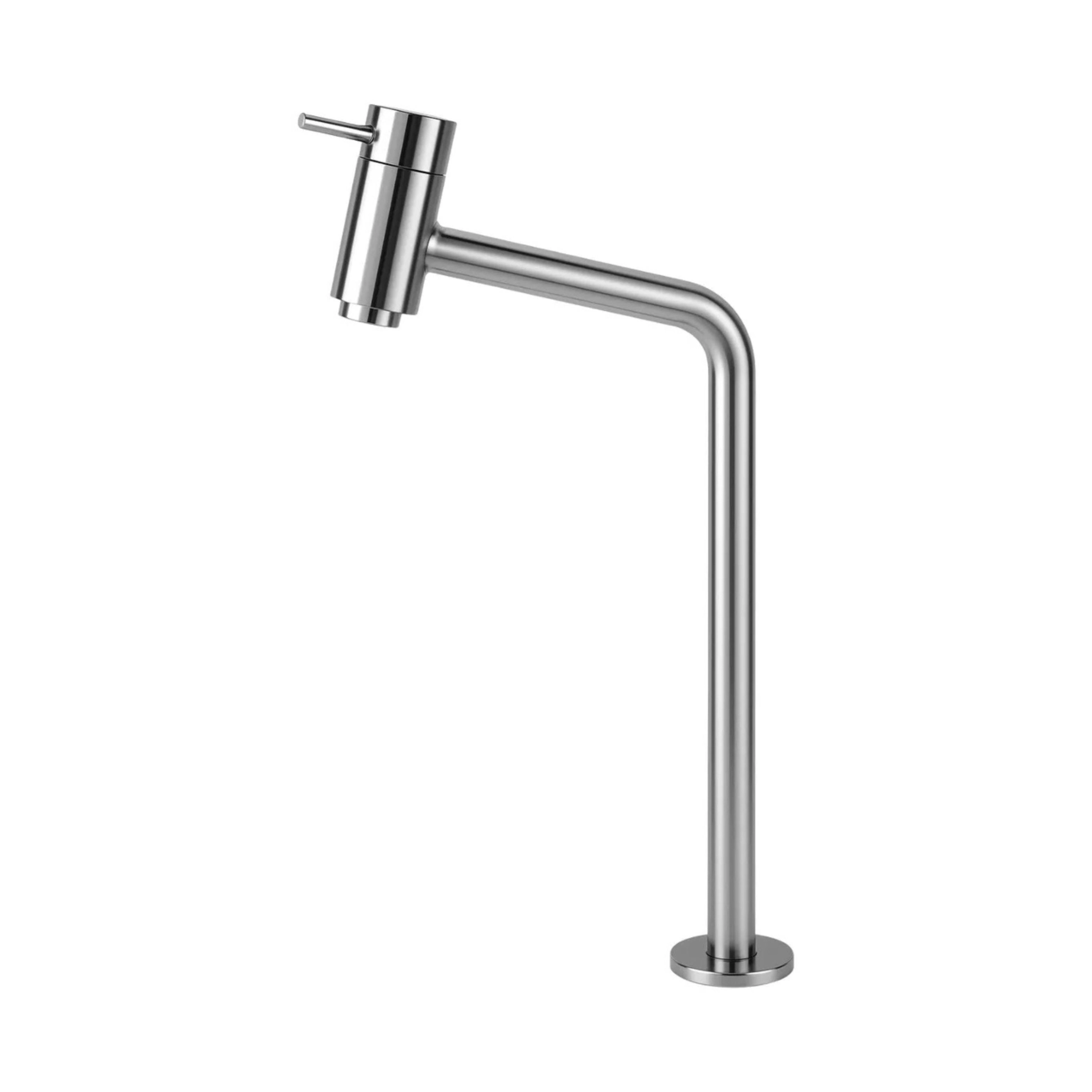 Torneira Bica Alta Cuba Link Para Banheiro Cromada 1/4 de Volta 1005 Metal
