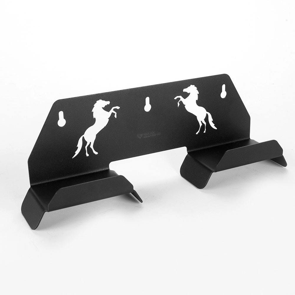 Suporte Duplo Porta Rédeas Cabeçada - Cabresto - Aço - Preto