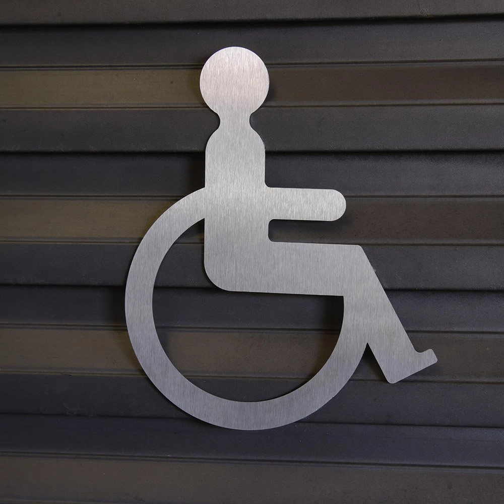Placa Adesiva Porta Wc Inox Portador Necessidades Especiais