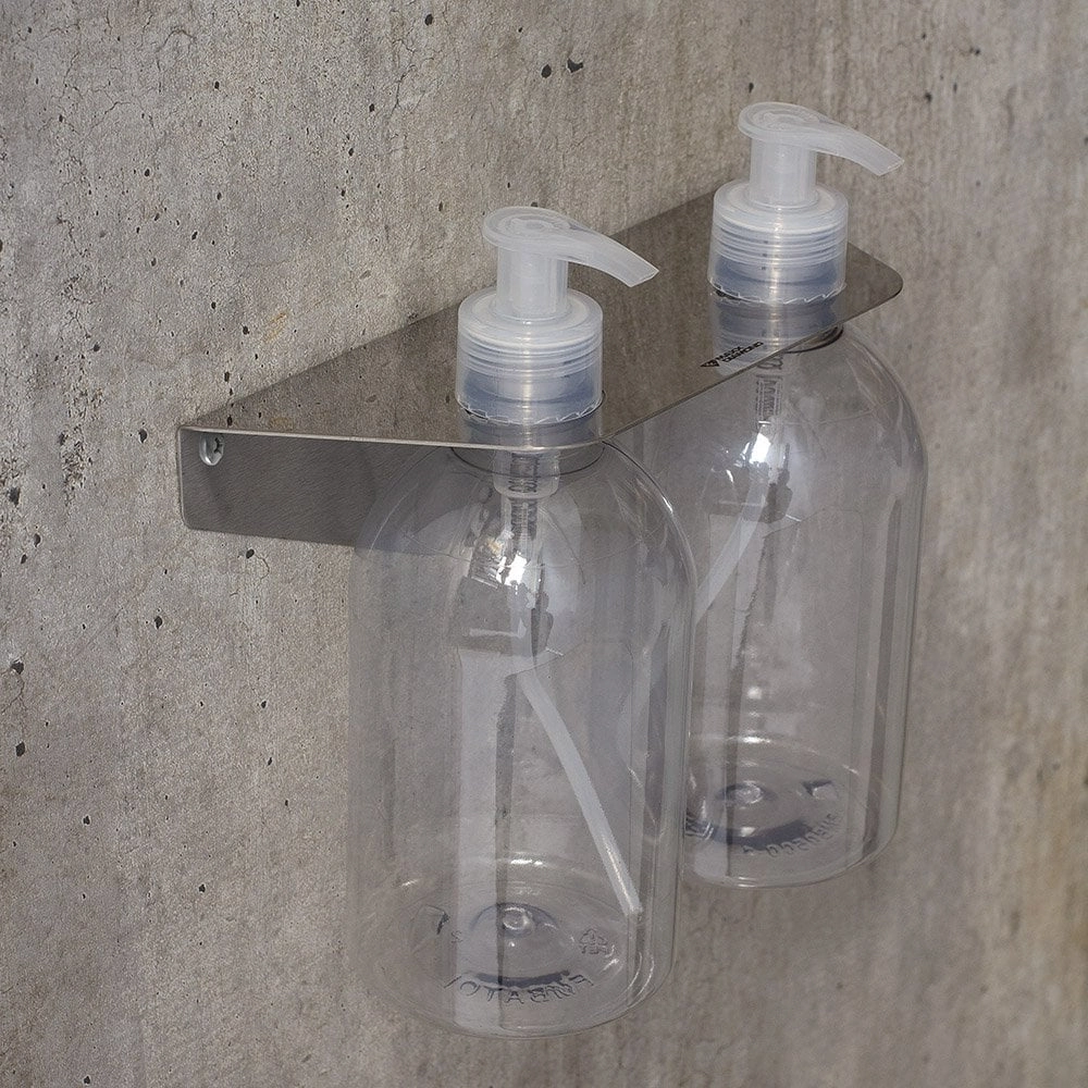 Suporte Sabonete Líquido Álcool Gel Parede Para Gargalo Inox X2