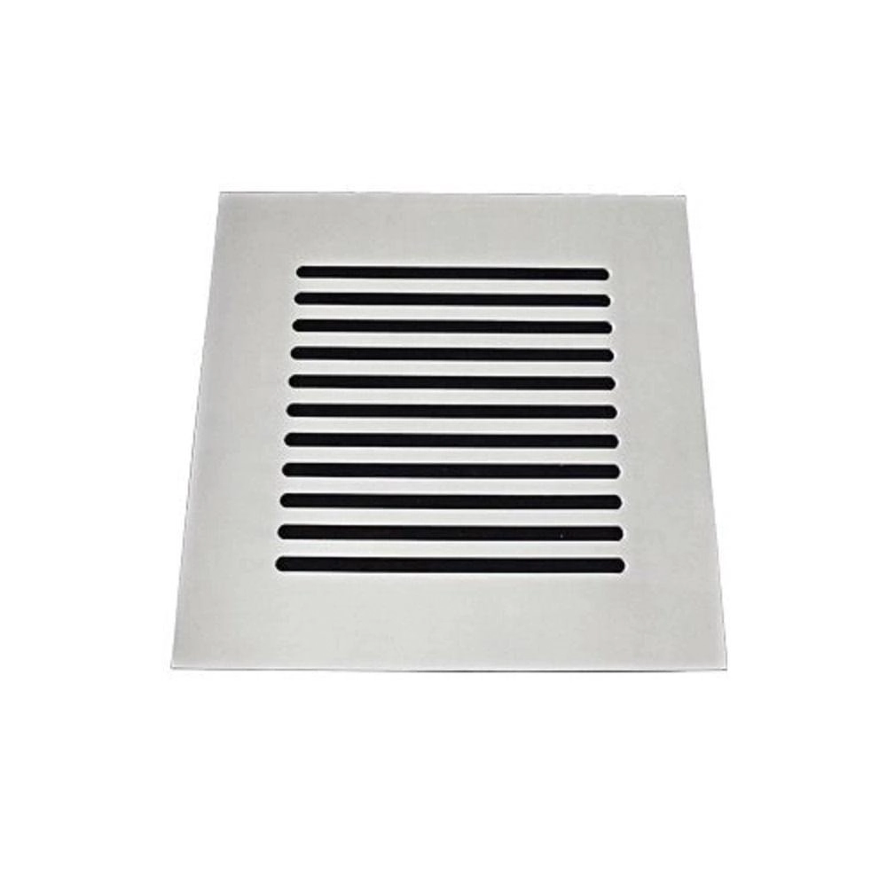 Grelha C/ Base Invinox 15x15 Listras Cromado Polido 5006/1.c