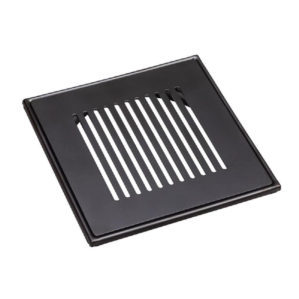 Grelha C/ Base Invinox 15 X15 Listras Black Matte 5006/1.bm.c