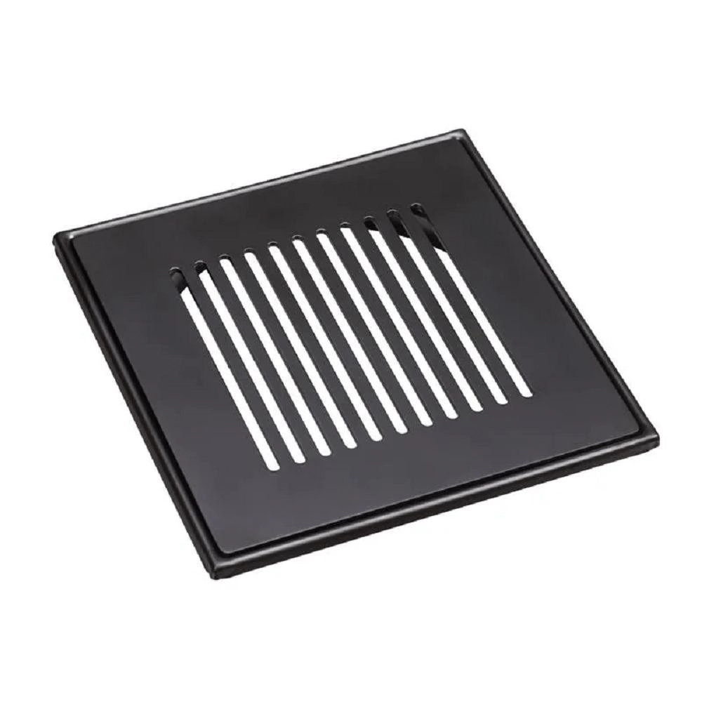 Grelha C/ Base Invinox 10 X10 Listras Black Matte 4006/1.bm.c