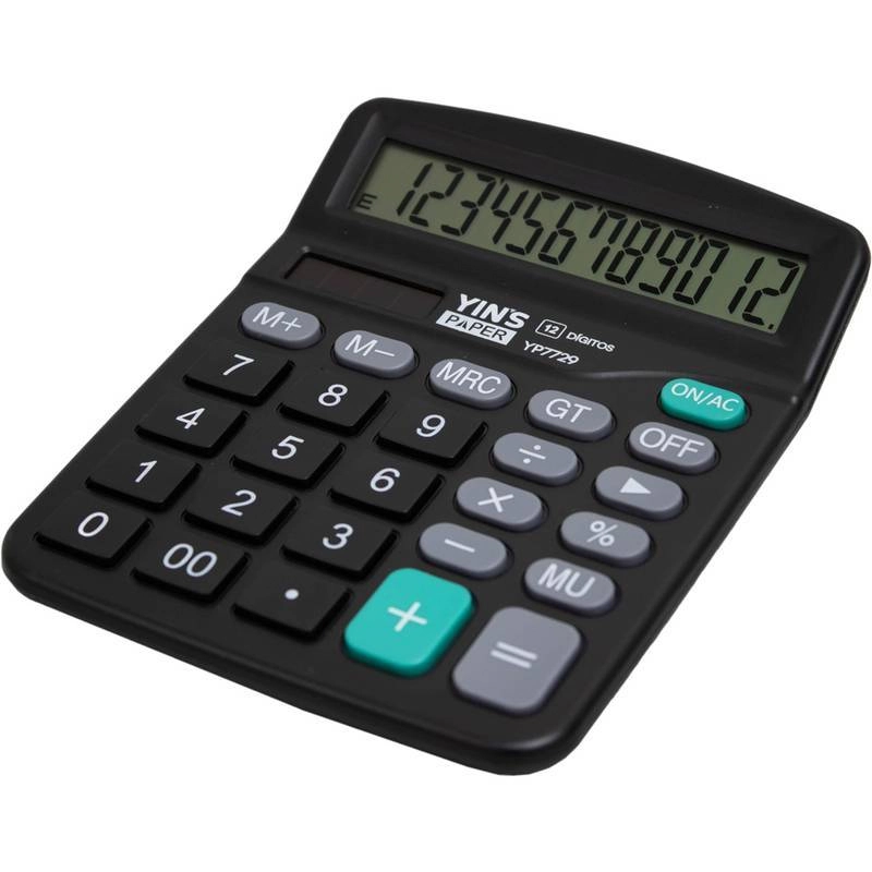 Calculadora De Mesa 12 Digitos C/ Visor De Lcd Pre