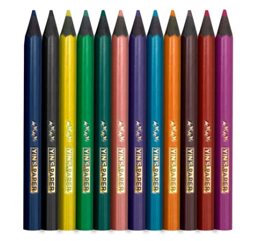 Lapis De Cor Mini Resina Sext 12c Yins