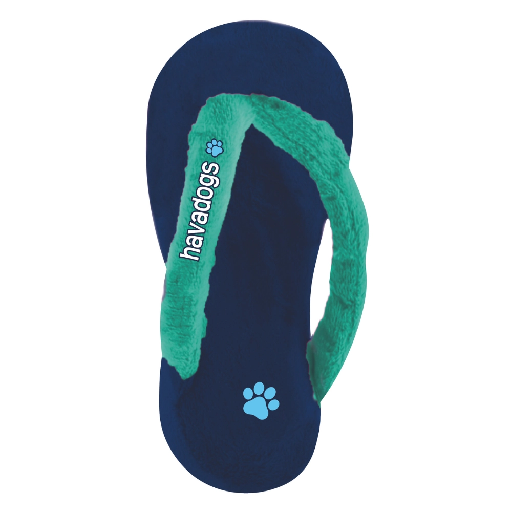 Brinquedo Chinelo De Pelucia Azul Com Turquesa Para Pet