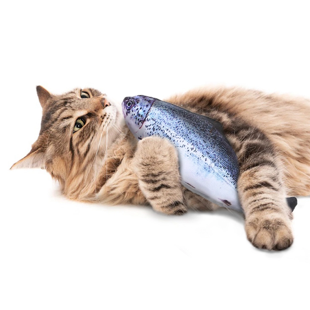 Brinquedo Peixe Eletrico Que Mexe Para Cat