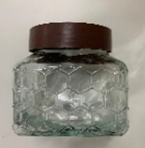 Pote Vidro Quadrado Colmeia 1l 00046 Viva