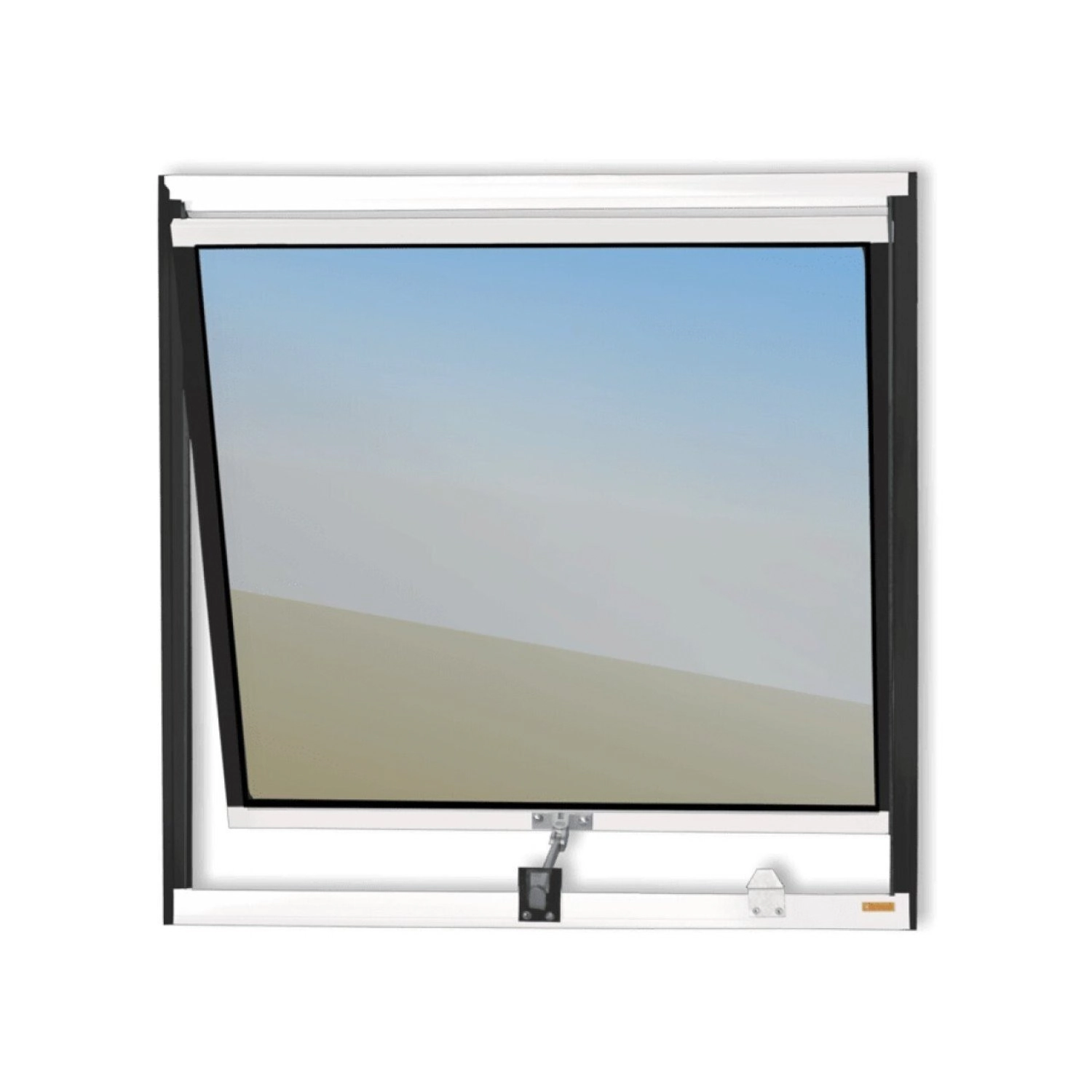 Janela De Alumínio Maxim-ar 60x80cm Vidro Espelhado Plus Brimak Mix Preto