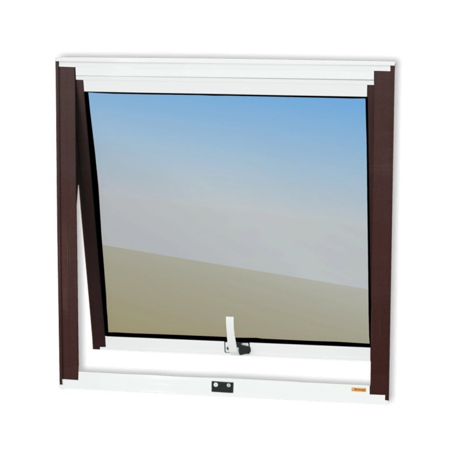 Janela De Alumínio Maxim-ar 60x80cm Vidro Espelhado Confort Brimak Mix Corten
