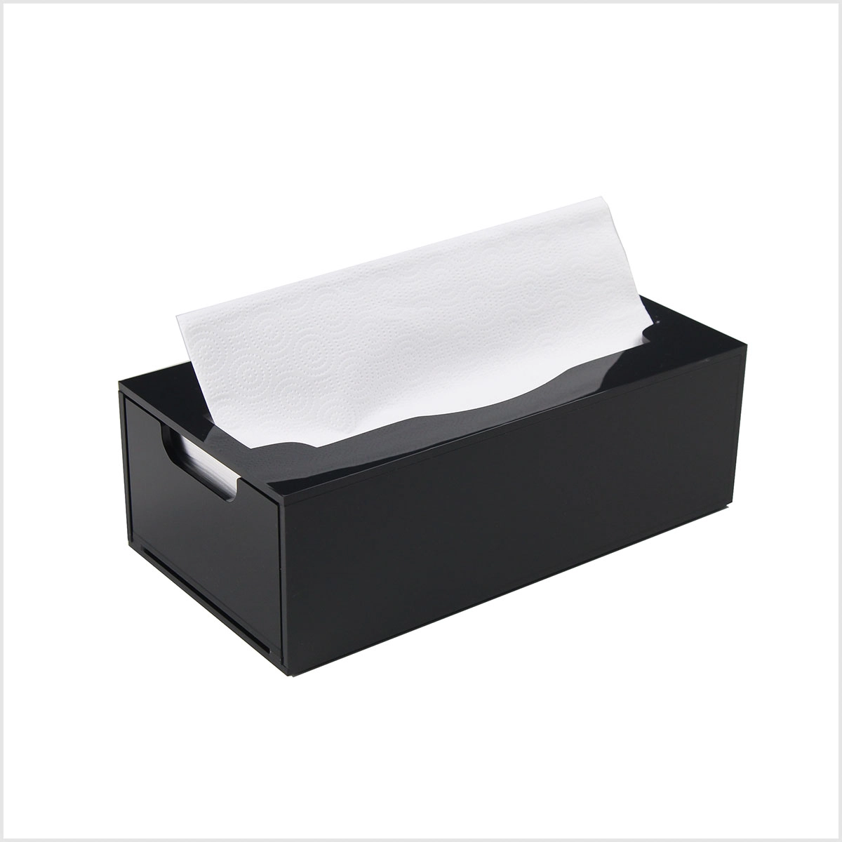 Toalheiro Acrílico Preto P/ Toalhas Papel Padrão Comercial