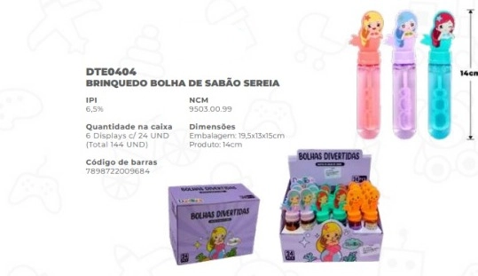 Bolha De Sabao Sereia Dte0404