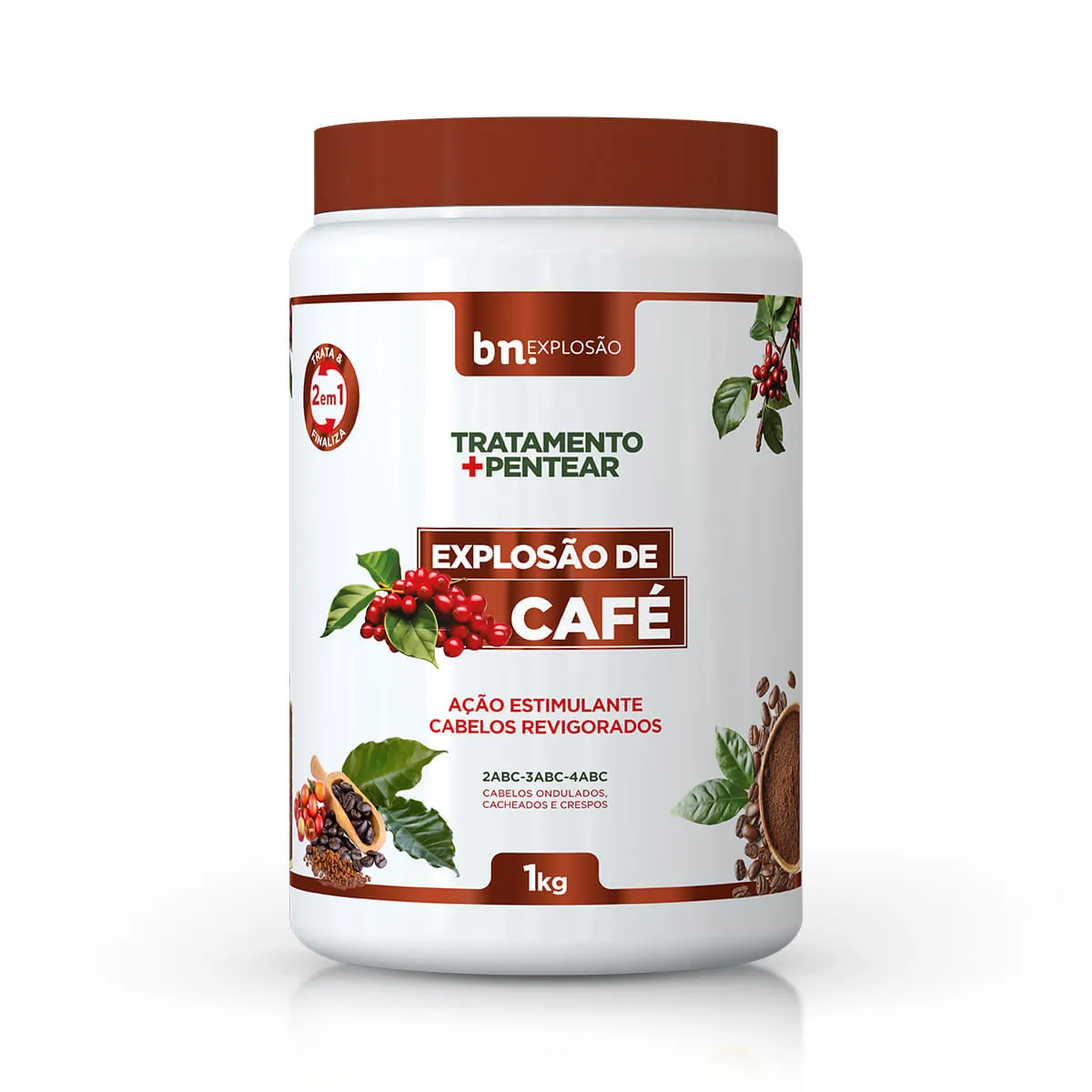 Cr Trat Pent Beleza Natural 1kg 2 Em 1 Explosao De Cafe Acao Estimulante