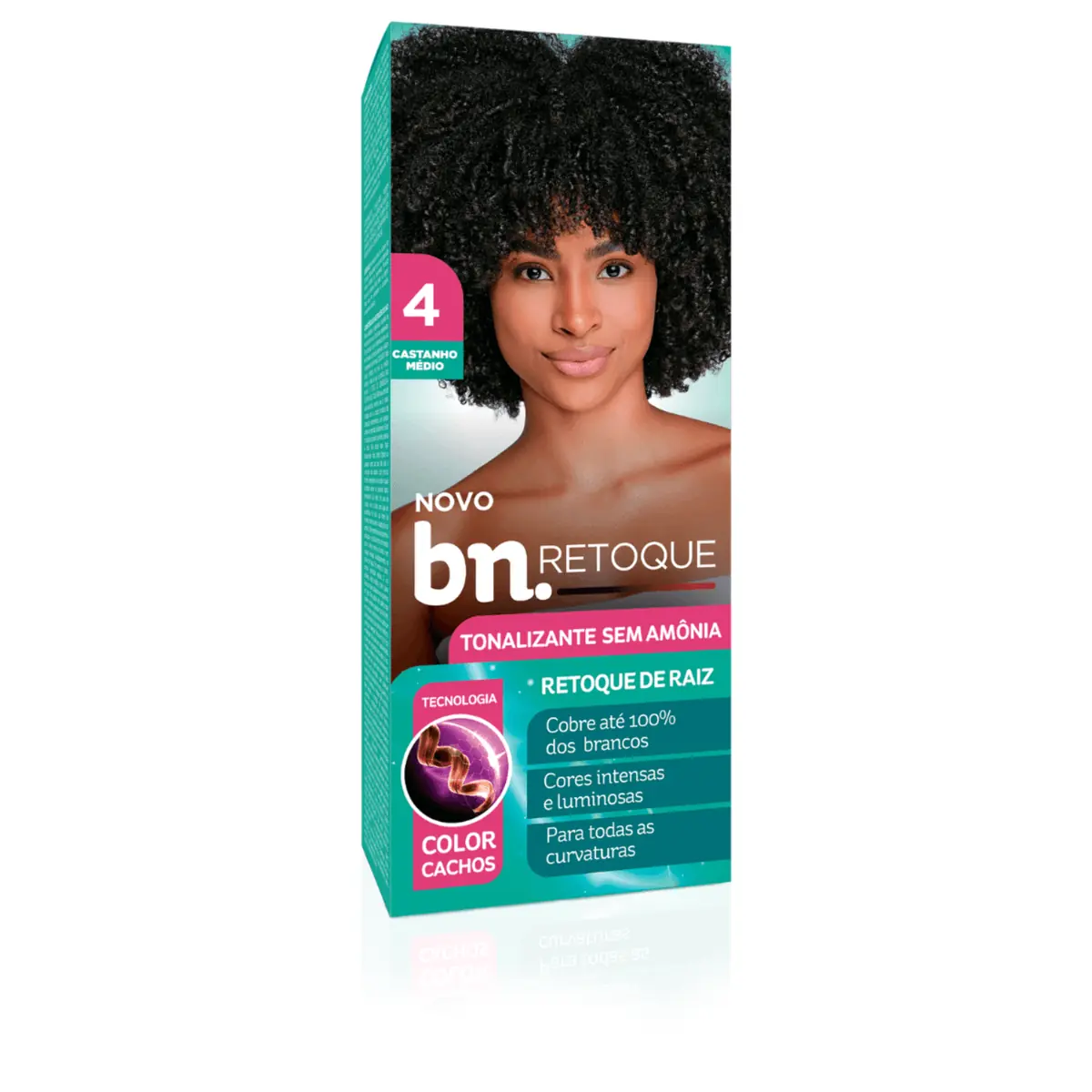 Tonalizante Castanho Médio 4.0 Sem Amônia 90g bn.Cachos
