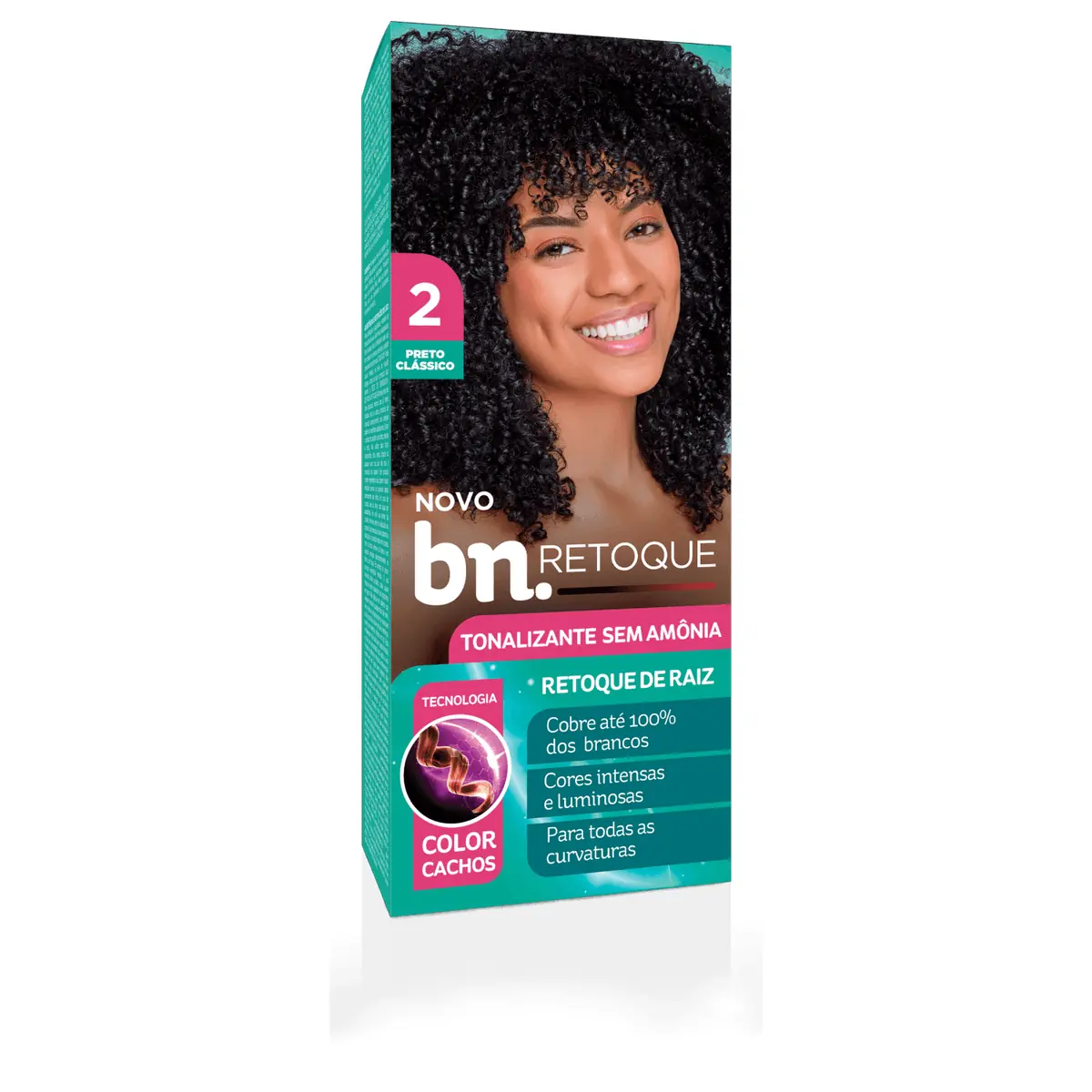 Tonalizante Preto Clássico 2.0 Sem Amônia 90g bn.Cachos