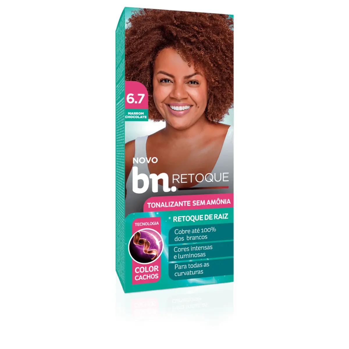 Tonalizante Marrom Chocolate 6.7 Sem Amônia 90g bn.Cachos