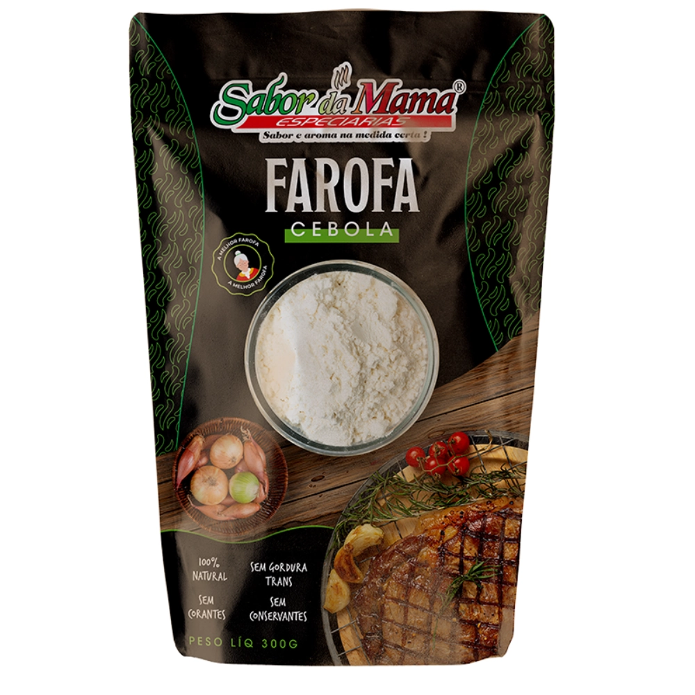Farofa Temperada Sabor Da Mama 300g Cebola