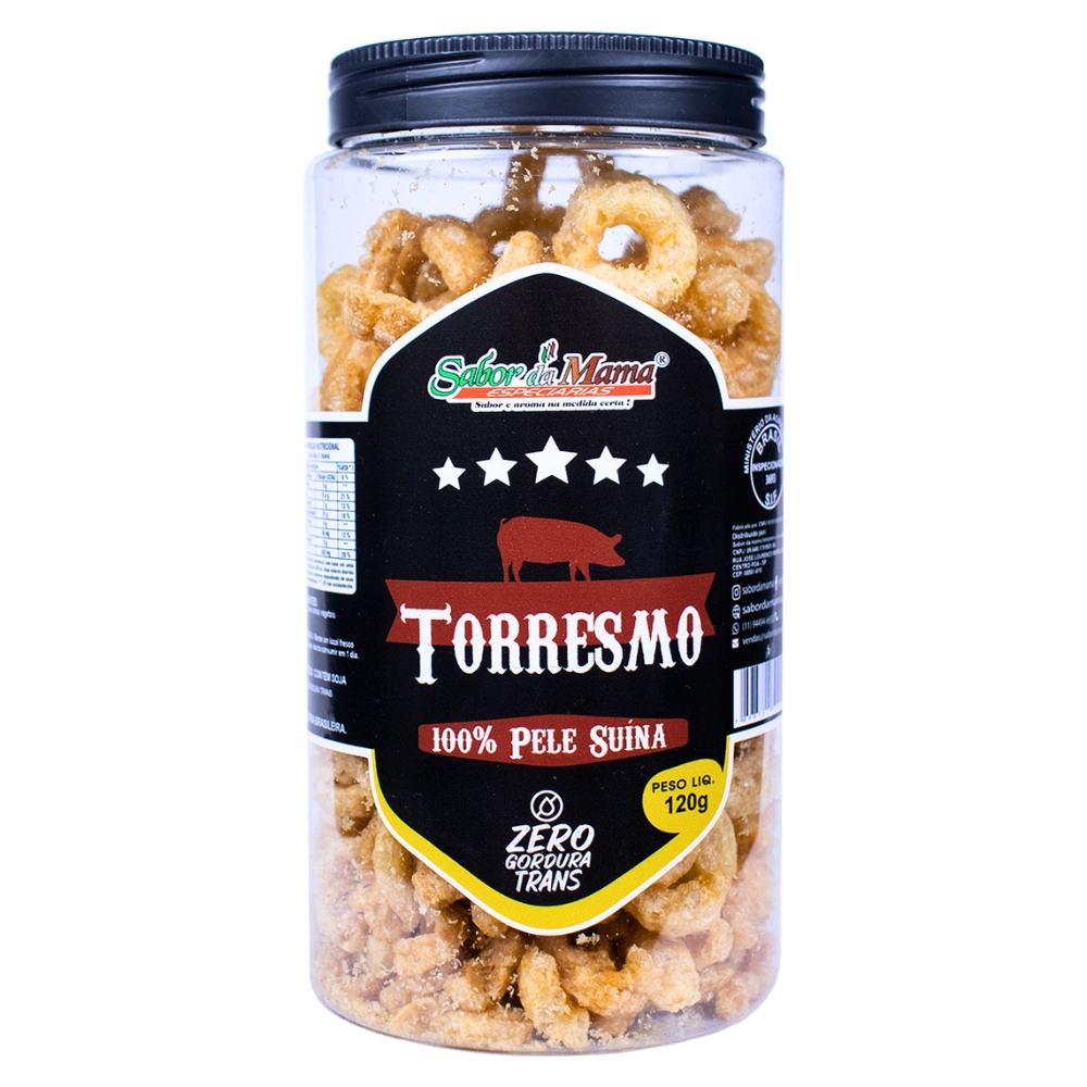 Torresmo Sabor Da Mama 100 Pele Suina Pote 120g