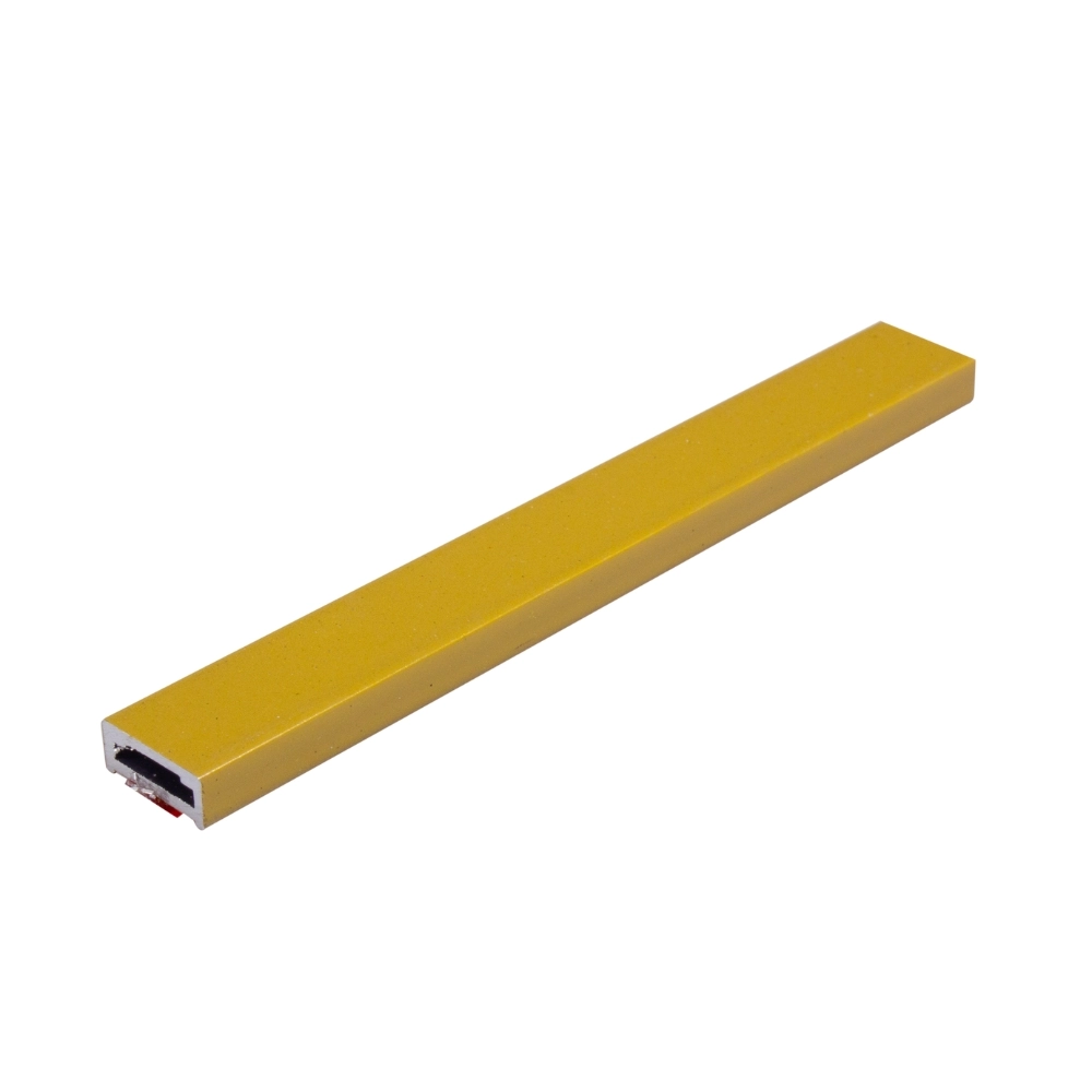 Filete Arda Autocolante Em Aluminio 12mm X 5mm - Homeney - Ocre Dourado - 1m
