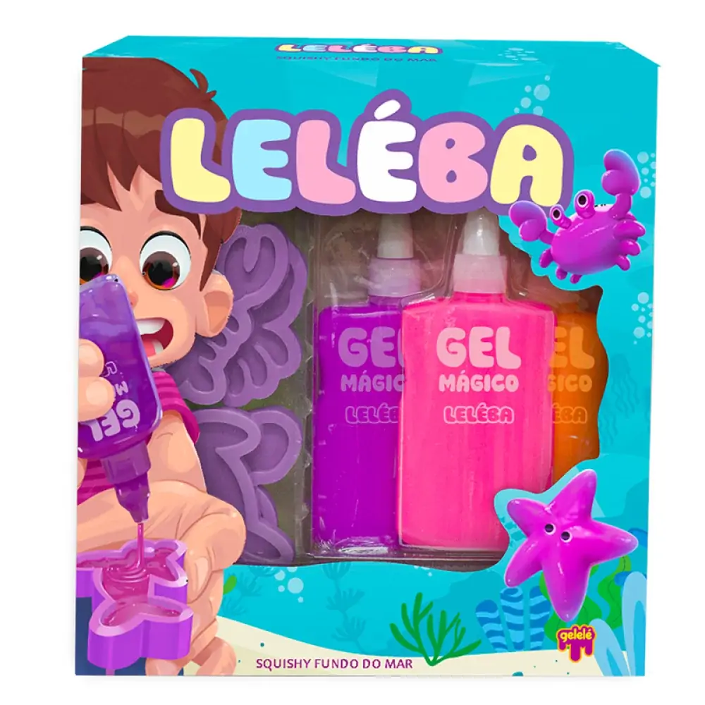 Leleba Gel Magico Gelele Rosa/violet/lar.fundo Mar