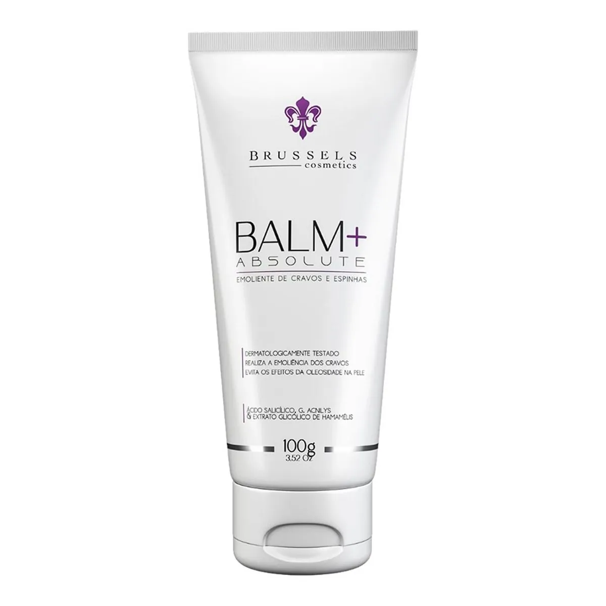 Emoliente Facial para Cravos e Espinhas Brussels Cosmetics Balm+ Absolute 100g