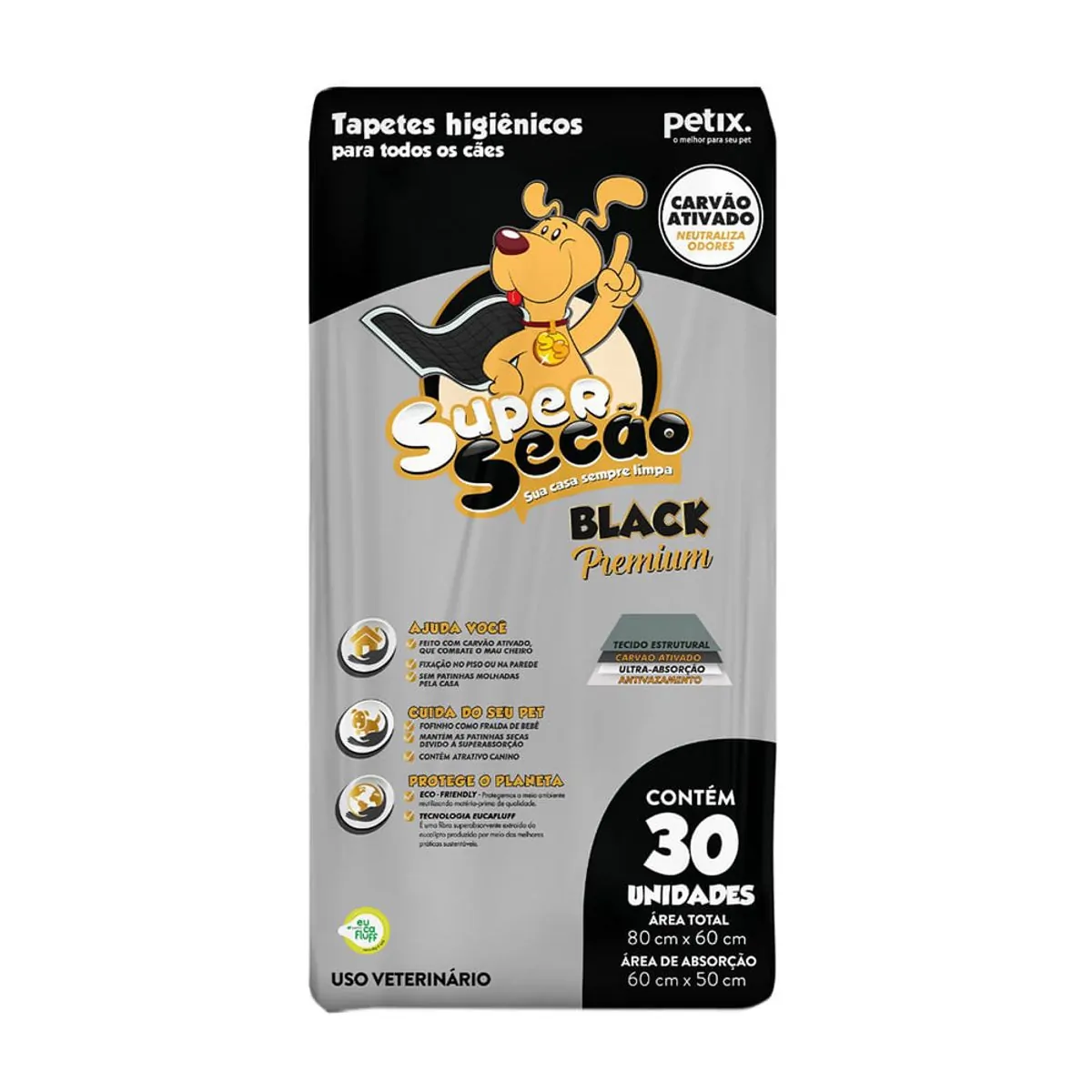 Tapete Supersecao Black Premium 30un