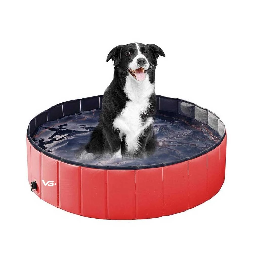 Piscina Para Pets Animais De Estimação 160 Cm X 30 Cm Vermelha VG+