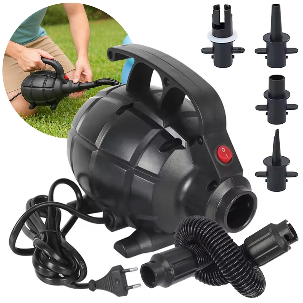 Bomba De Ar Elétrica Premium Pump Grande 600w Com 4 Bicos Vg Plus 110v